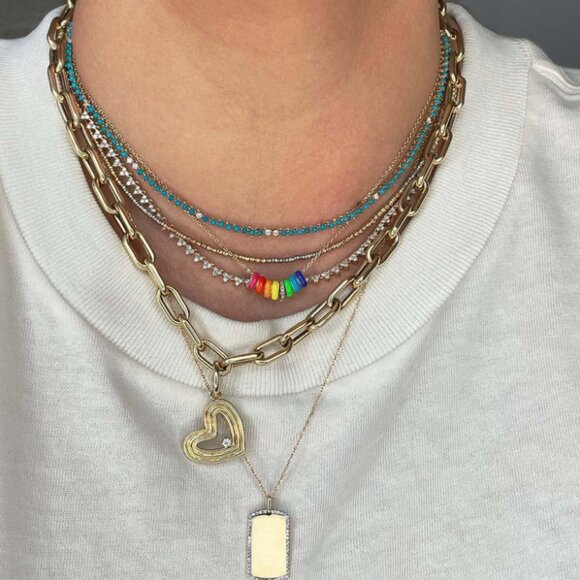 Adina Reyter Groovy Diamond Heart Hinged Charm - Picture 9 of 9